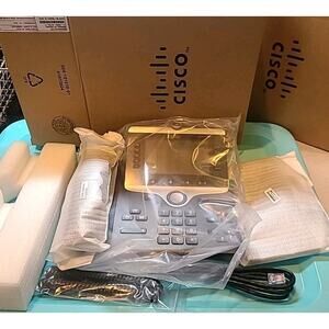 New in box Cisco CP-8945-K9(B) unified IP phone grey complete